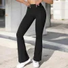 Anna-Kaci Women's High Waist Flare Leg Pants with Stretch Fabric sold by Anna-Kaci