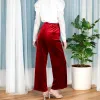 Anna-Kaci Women's High Waist Wide Leg Velvet Pants with Soft Textured Finish sold by Anna-Kaci