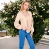 Anna-Kaci Women's Long Sleeve Pleated Blouse with Lace Detail and Tie Neck sold by Anna-Kaci