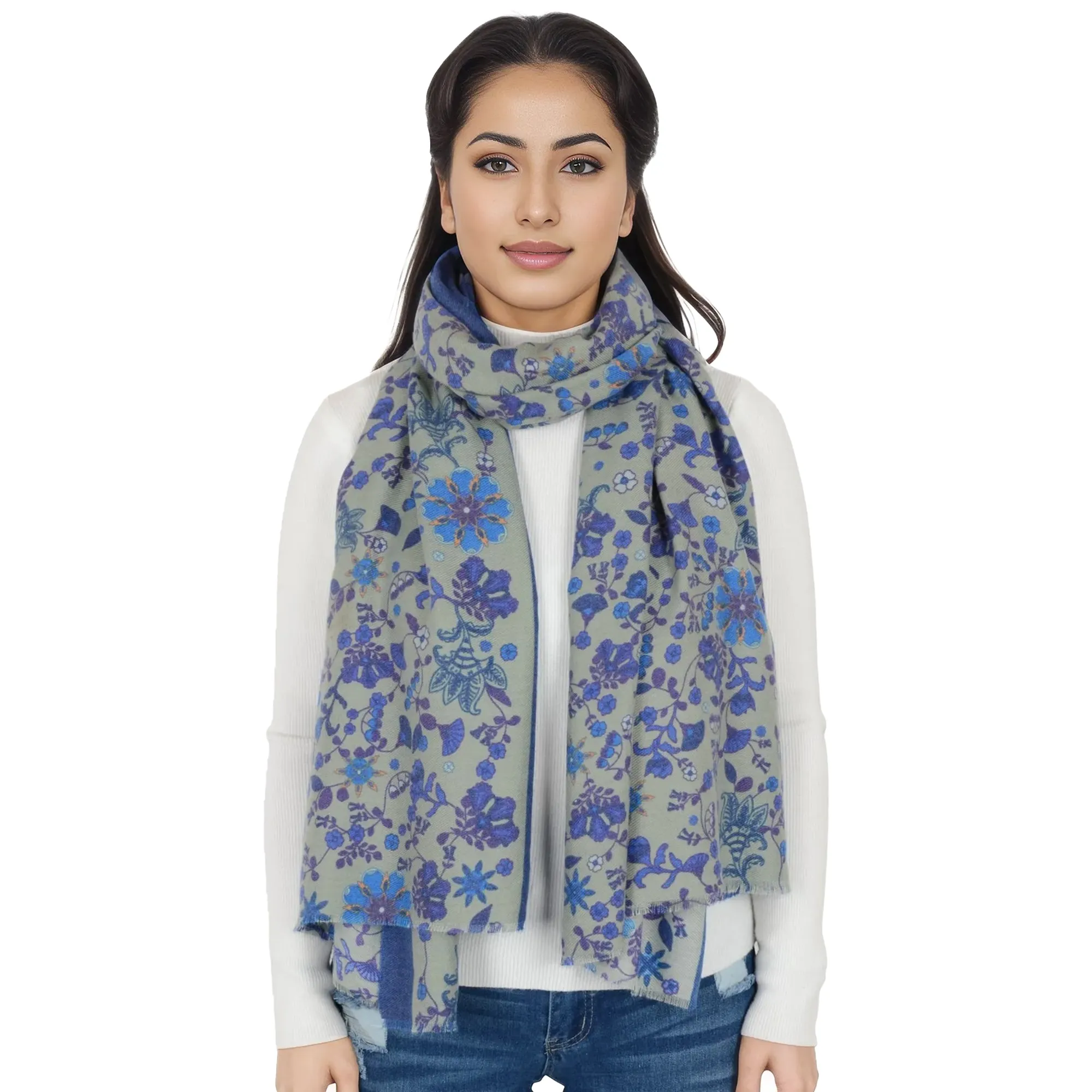 Anna-Kaci Floral Print Scarf Soft Cashmere Feel Shawl Wrap Winter Scarves for Women 74.8 x 25.6 inch sold by Anna-Kaci