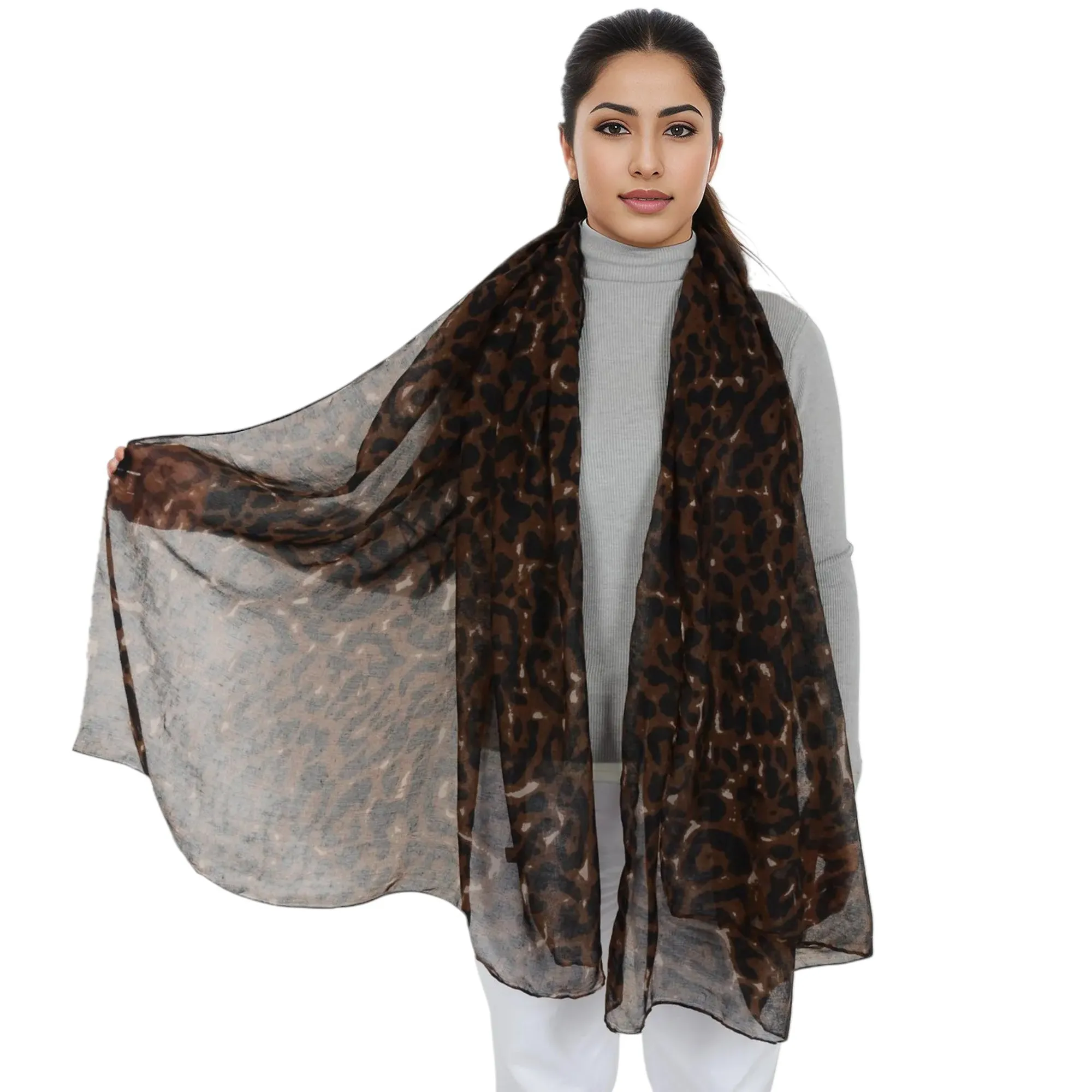 Anna-Kaci Women's Classic Leopard Print Scarf Lightweight Shawl Wrap Head Scarves sold by Anna-Kaci