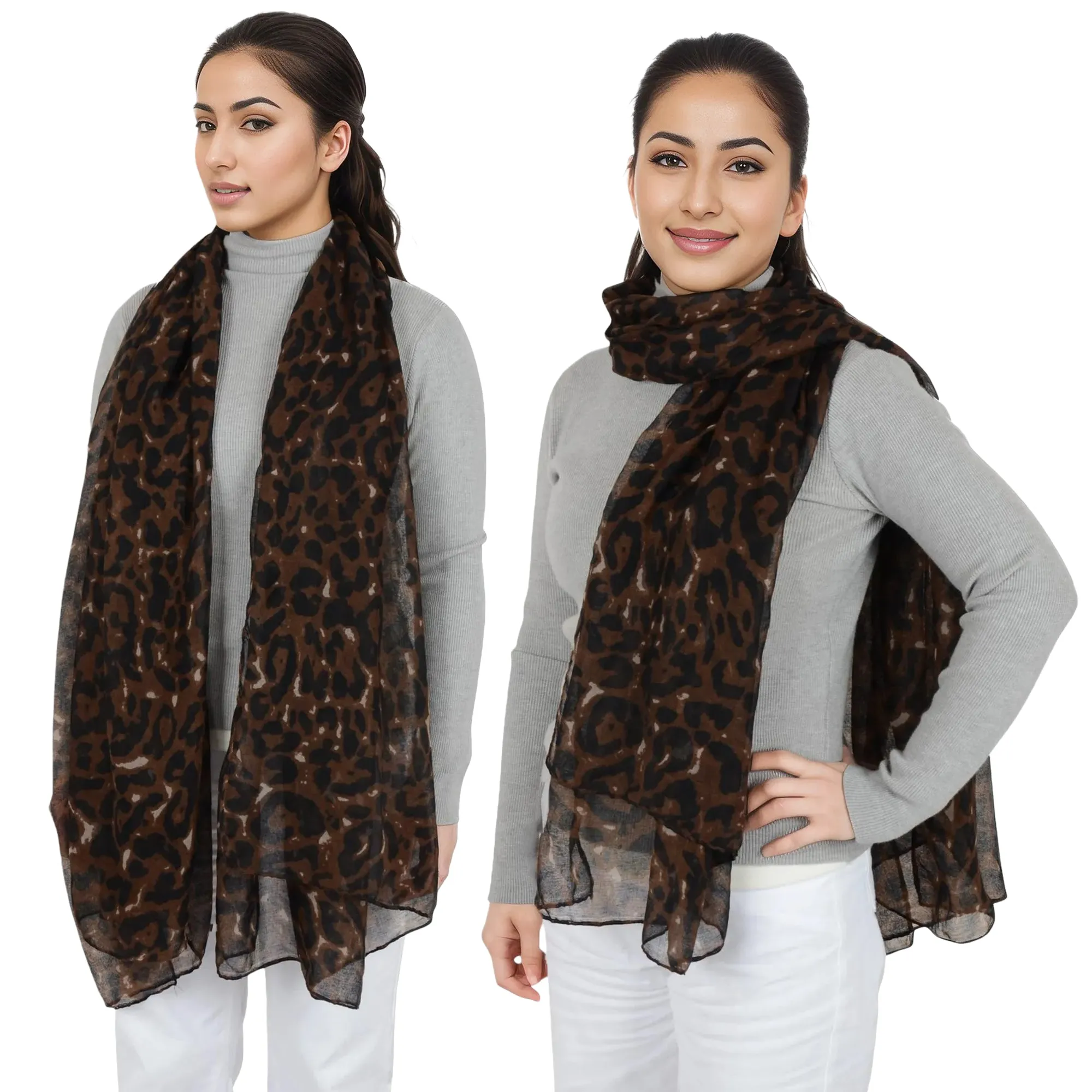 Anna-Kaci Women's Classic Leopard Print Scarf Lightweight Shawl Wrap Head Scarves sold by Anna-Kaci product image thumbnail 2