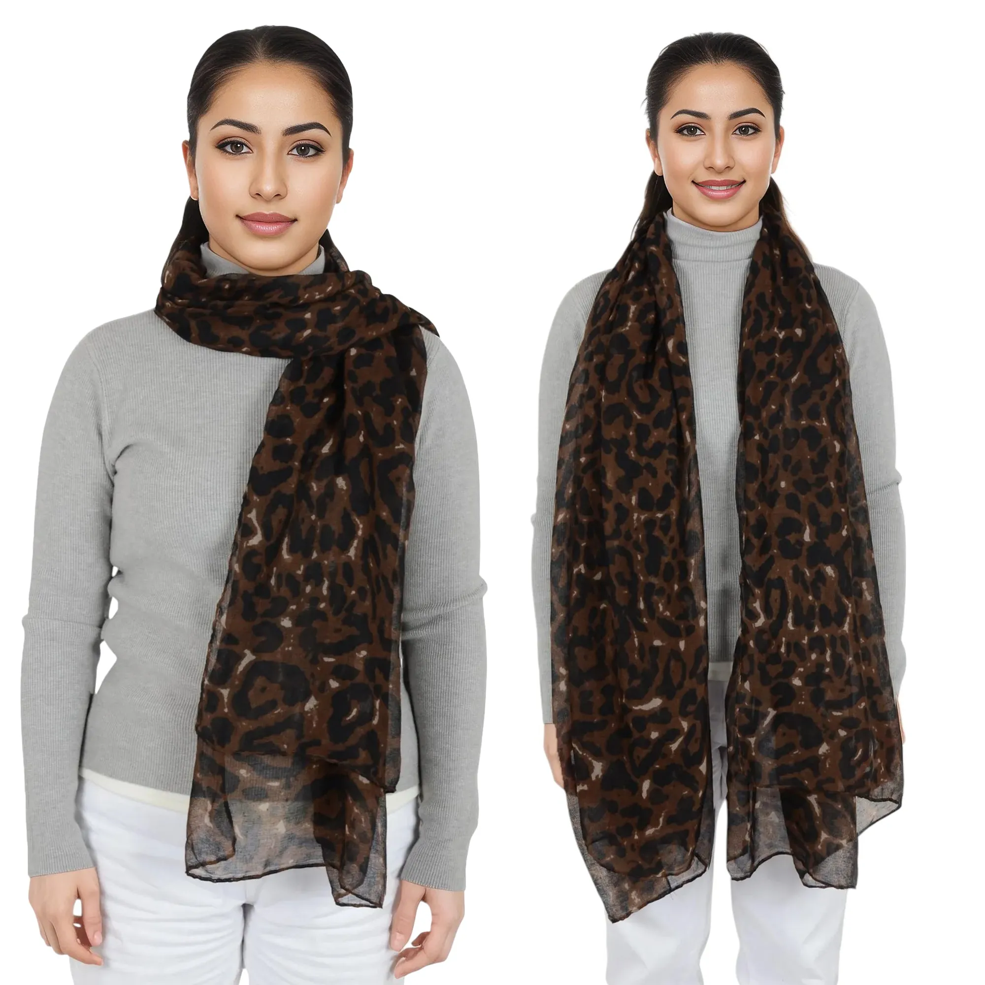 Anna-Kaci Women's Classic Leopard Print Scarf Lightweight Shawl Wrap Head Scarves sold by Anna-Kaci product image thumbnail 3