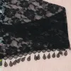 Anna-Kaci Women's Sheer Floral Lace Triangle Mantilla Scarf Lightweight Tassel Shawl Wrap Head Scarf sold by Anna-Kaci