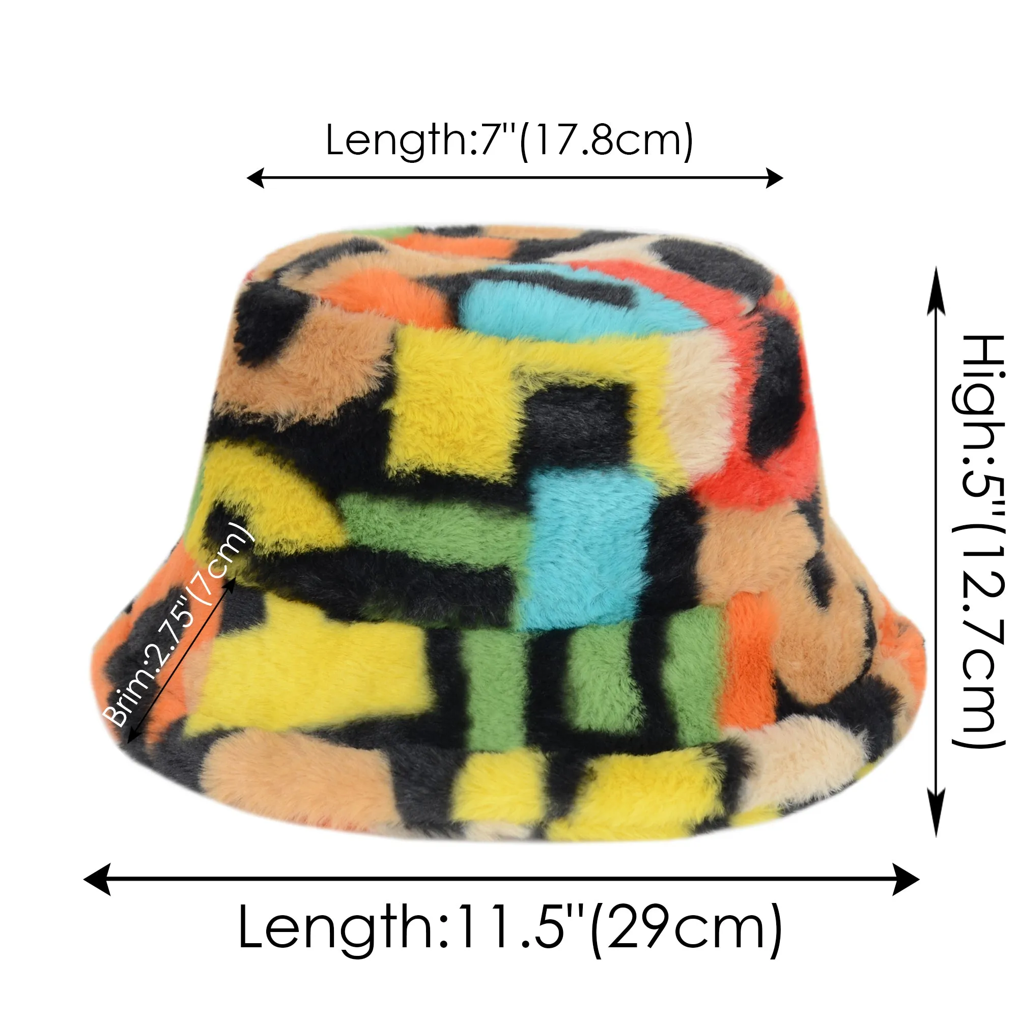 Anna-Kaci Comfy Faux Fur Fuzzy Bucket Hat Colorful Winter Warm Hat Plush Fisherman Cap for Women sold by Anna-Kaci product image thumbnail 4