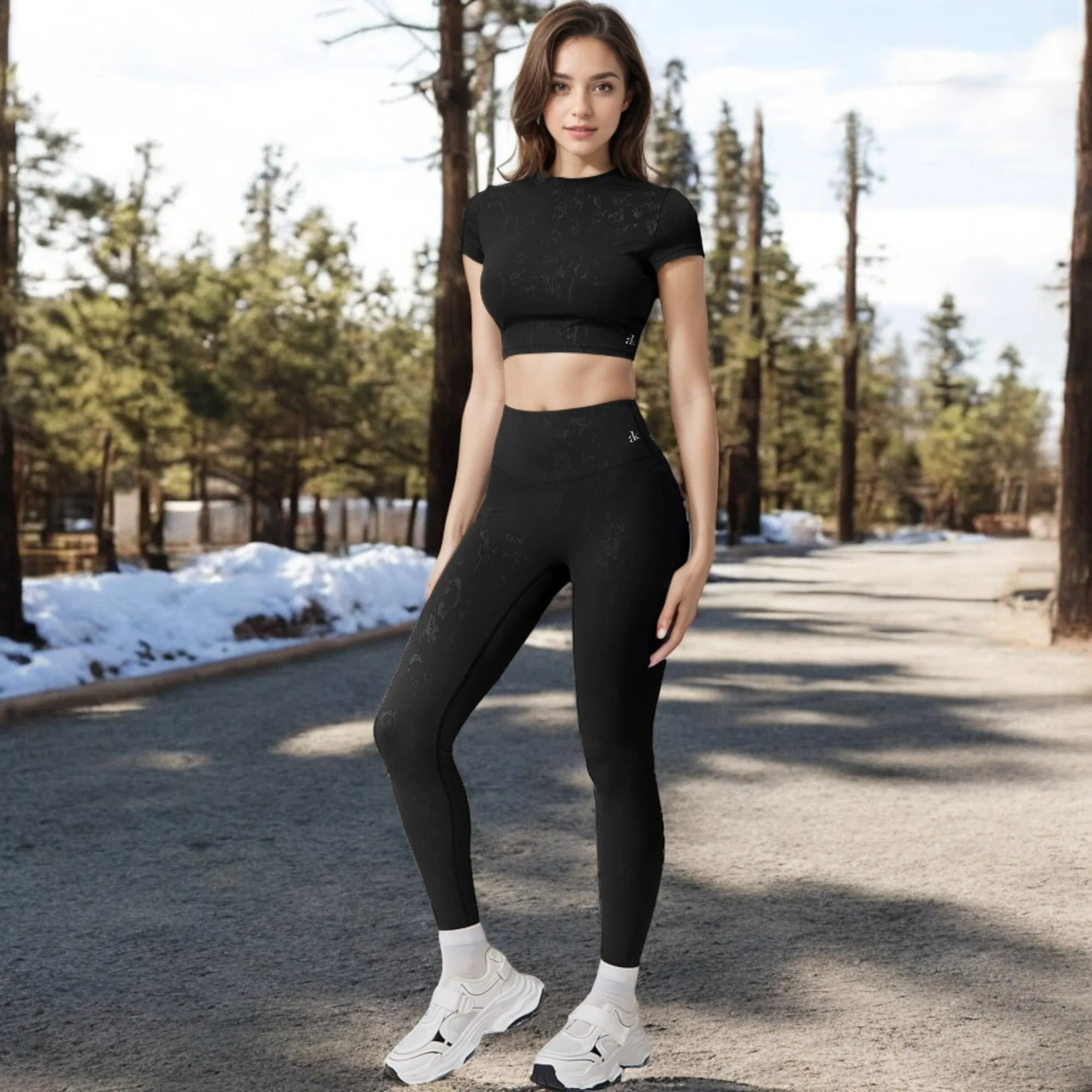 Anna-Kaci Women's High-Waist Textured Seamless Leggings sold by Anna-Kaci product image thumbnail 3