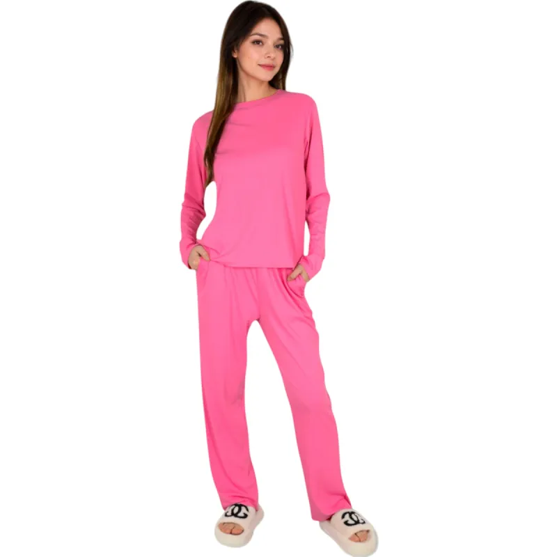 Anna-Kaci Women's Long Sleeve Pajama Set with Relaxed Fit and Soft Fabric sold by Anna-Kaci