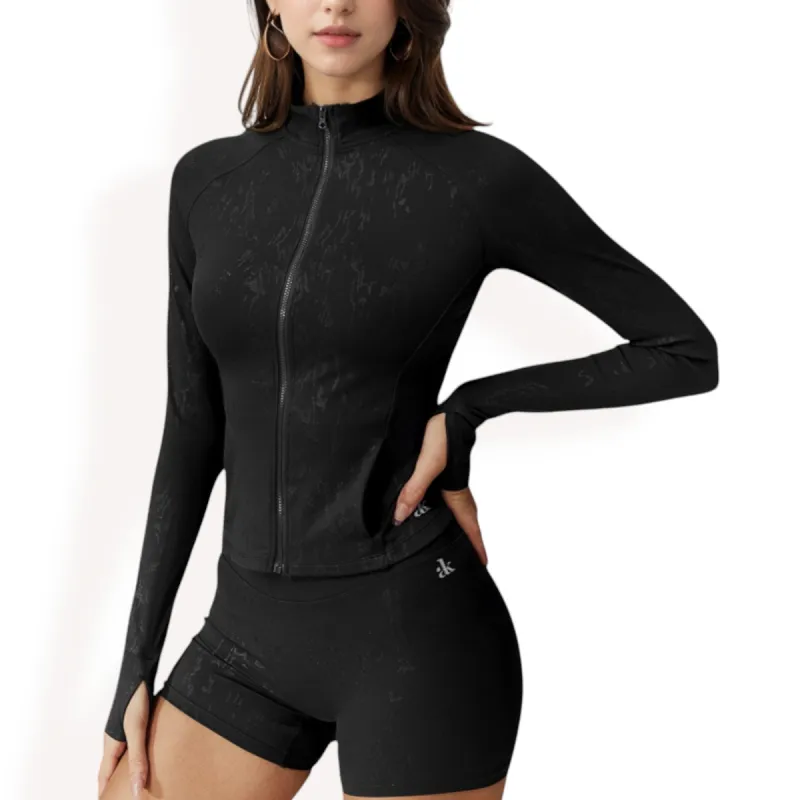 Anna-Kaci Women's Full Zip Active Jacket with Seamless Fit and Thumbhole Sleeves for Comfort and Style sold by Anna-Kaci