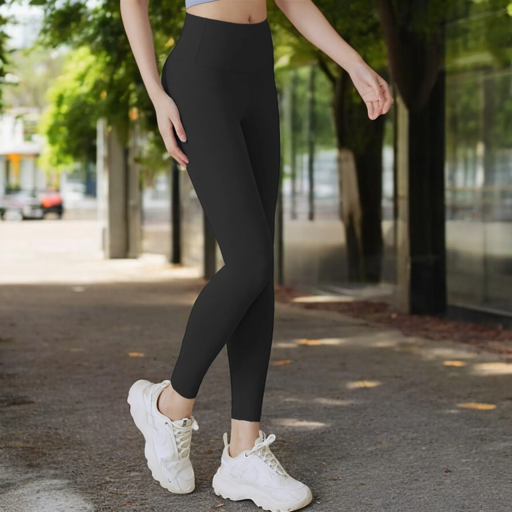 Anna-Kaci Women's High Waist Compression Leggings with Full Coverage sold by Anna-Kaci product image thumbnail 3