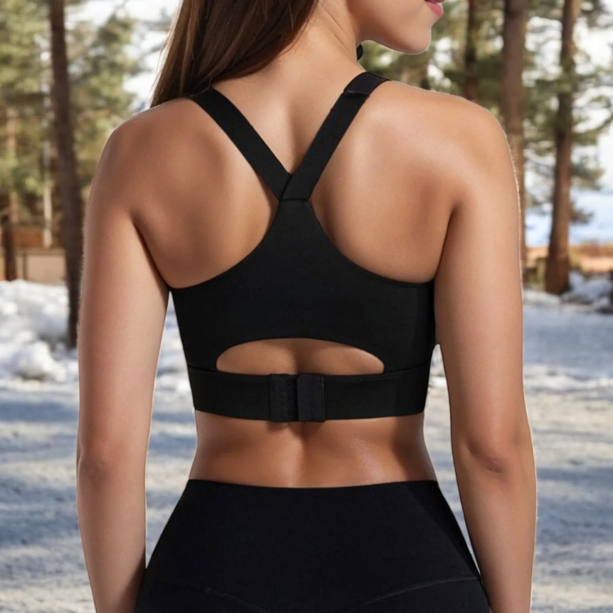 Anna-Kaci Women's Racerback Sports Bra with Supportive Stretch Fabric sold by Anna-Kaci product image thumbnail 5