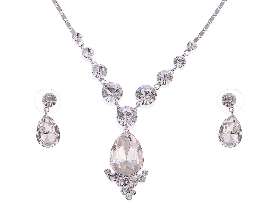 Swarovski Crystal Element Prismatic Bejewel Charm Earring Necklace Set sold by Anna-Kaci