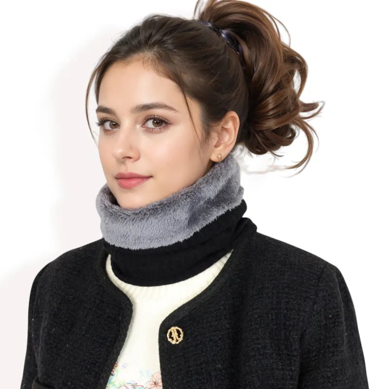 Anna-Kaci Women's Ribbed Knit Neck Warmer with Fleece Lining for Winter Warmth and Comfort sold by Anna-Kaci