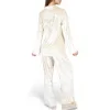 Anna-Kaci Women's Crushed Velvet Lounge Set with Button-Up Long Sleeve Top and Wide-Leg Pants sold by Anna-Kaci