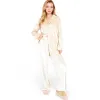 Anna-Kaci Women's Crushed Velvet Lounge Set with Button-Up Long Sleeve Top and Wide-Leg Pants sold by Anna-Kaci