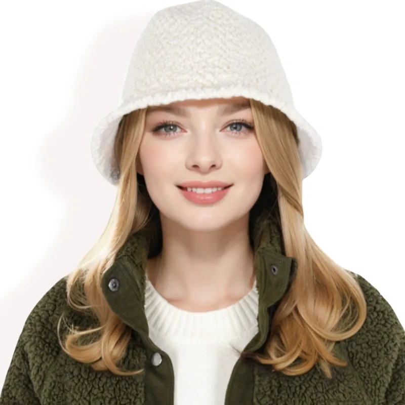 Anna-Kaci Women's High Pile Fleece Bucket Hat with Soft Textured Fabric and Modern Casual Design sold by Anna-Kaci
