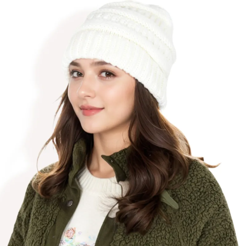 Anna-Kaci Women's Satin-Lined Knit Beanie for Hair Protection and Moisture Retention in a Cozy Slouch Design made by Anna-Kaci