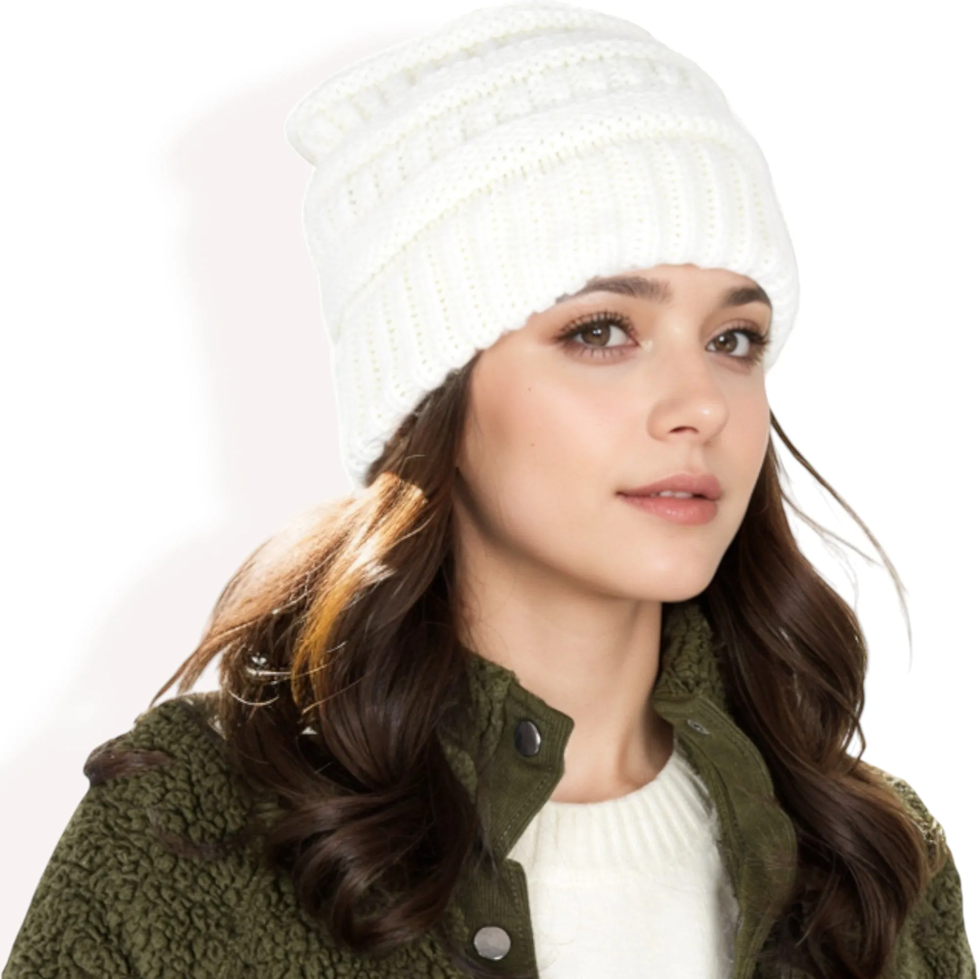 Anna-Kaci Women's Satin-Lined Knit Beanie for Hair Protection and Moisture Retention in a Cozy Slouch Design sold by Anna-Kaci product image thumbnail 4