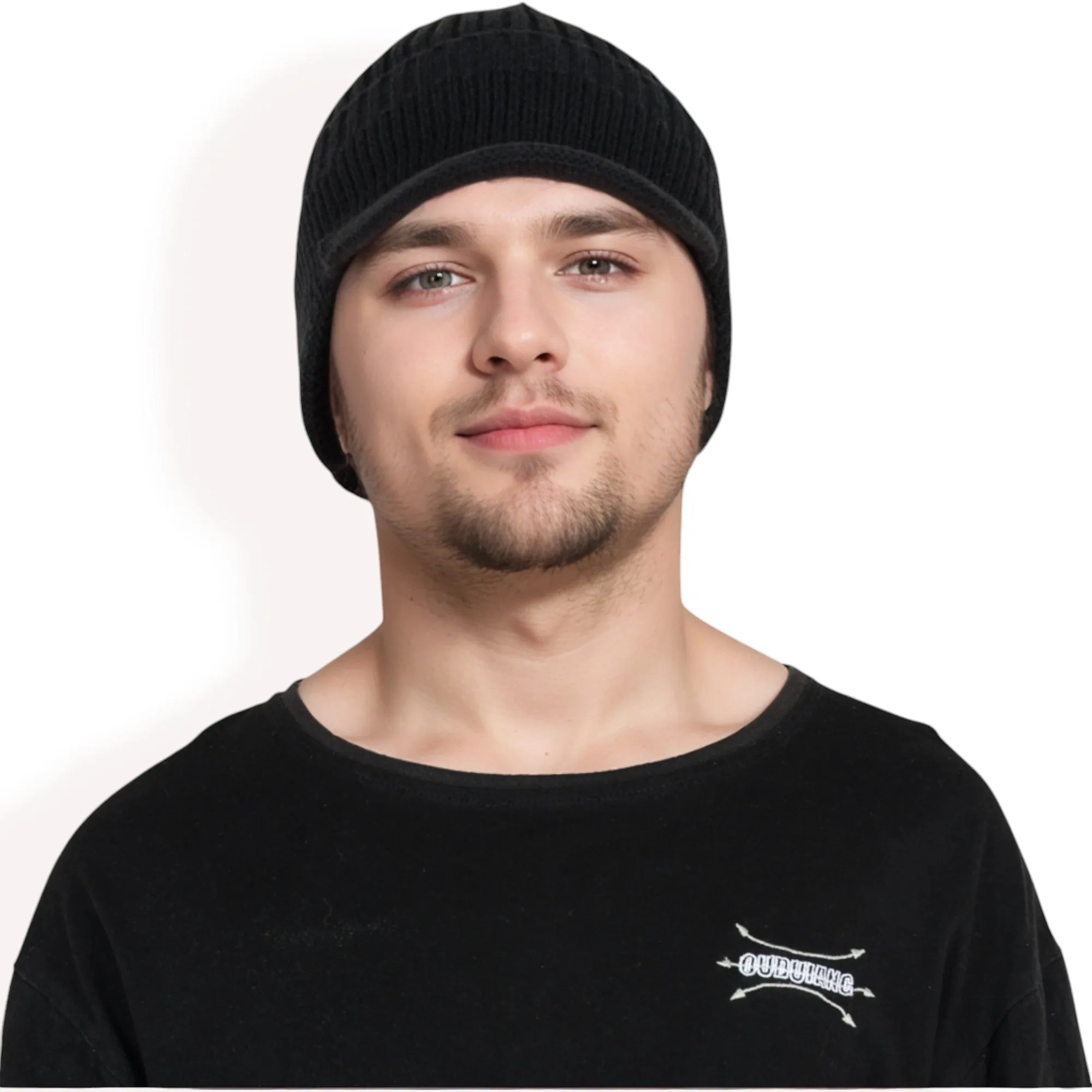 Anna-Kaci Men's Ribbed Knit Baseball Cap with Ear Flap Coverage for Winter Warmth and Style sold by Anna-Kaci product image thumbnail 4