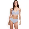 Anna-Kaci Women's High-Waisted Bikini Set with Striped Print and Triangle Top sold by Anna-Kaci