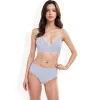 Anna-Kaci Women's High-Waisted Bikini Set with Striped Print and Triangle Top sold by Anna-Kaci