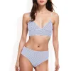Anna-Kaci Women's High-Waisted Bikini Set with Striped Print and Triangle Top sold by Anna-Kaci