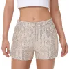 Anna-Kaci Women's Sparkly Sequin Shorts Elastic Waist Summer Straight Leg Glitter Party Shorts sold by Anna-Kaci