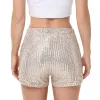 Anna-Kaci Women's Sparkly Sequin Shorts Elastic Waist Summer Straight Leg Glitter Party Shorts sold by Anna-Kaci