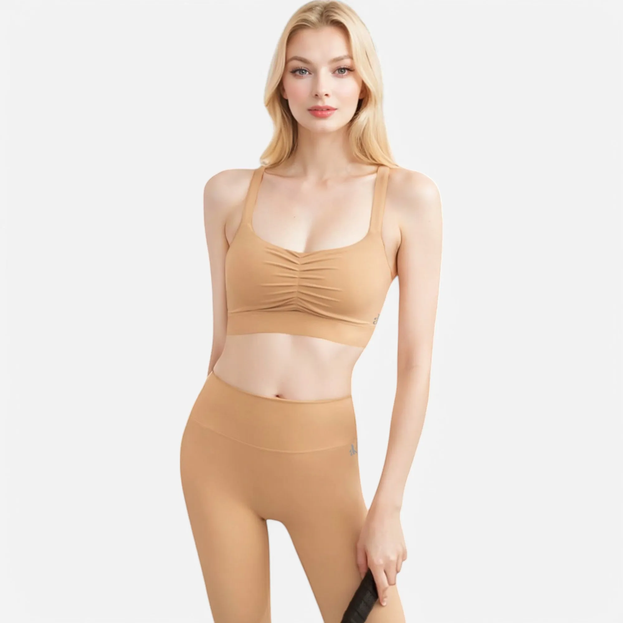 Anna-Kaci Women's Strappy Back Sports Bra with Crisscross Design sold by Anna-Kaci product image thumbnail 2