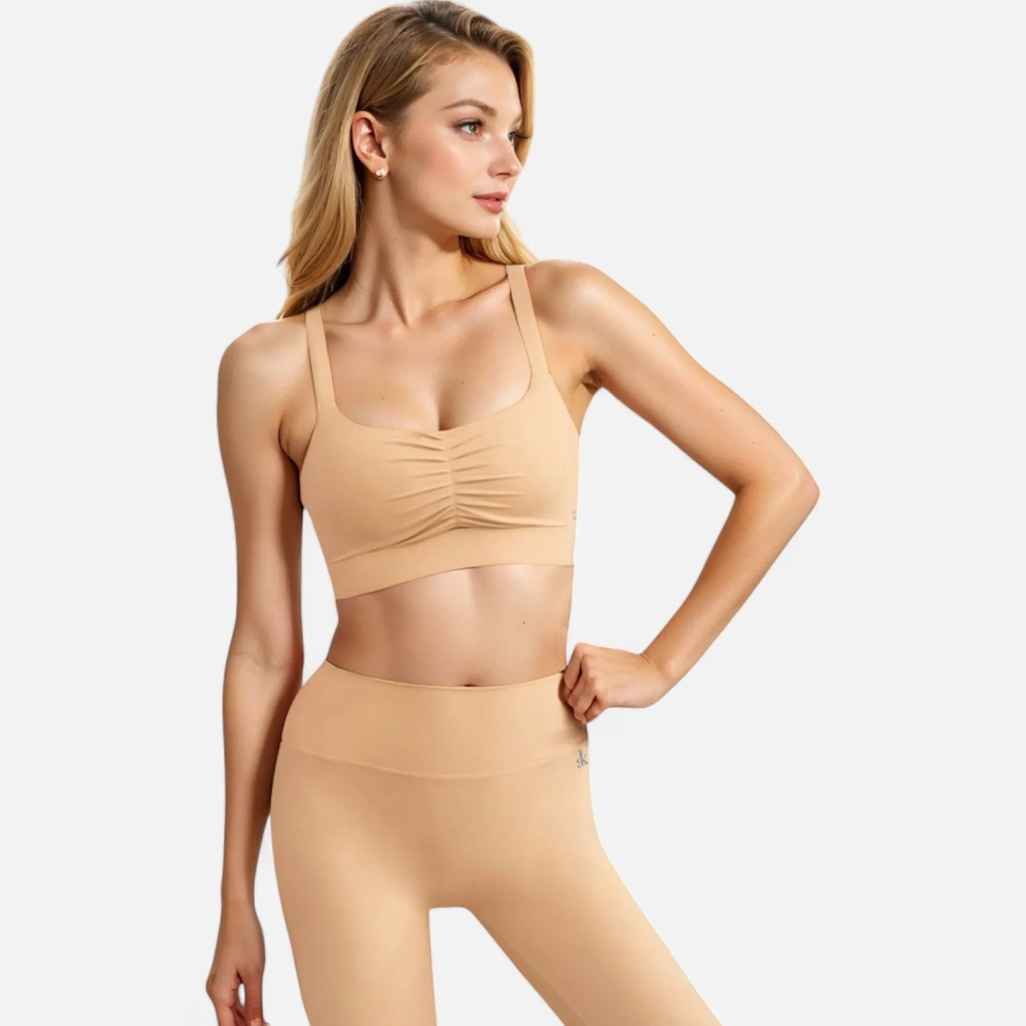 Anna-Kaci Women's Strappy Back Sports Bra with Crisscross Design sold by Anna-Kaci product image thumbnail 3