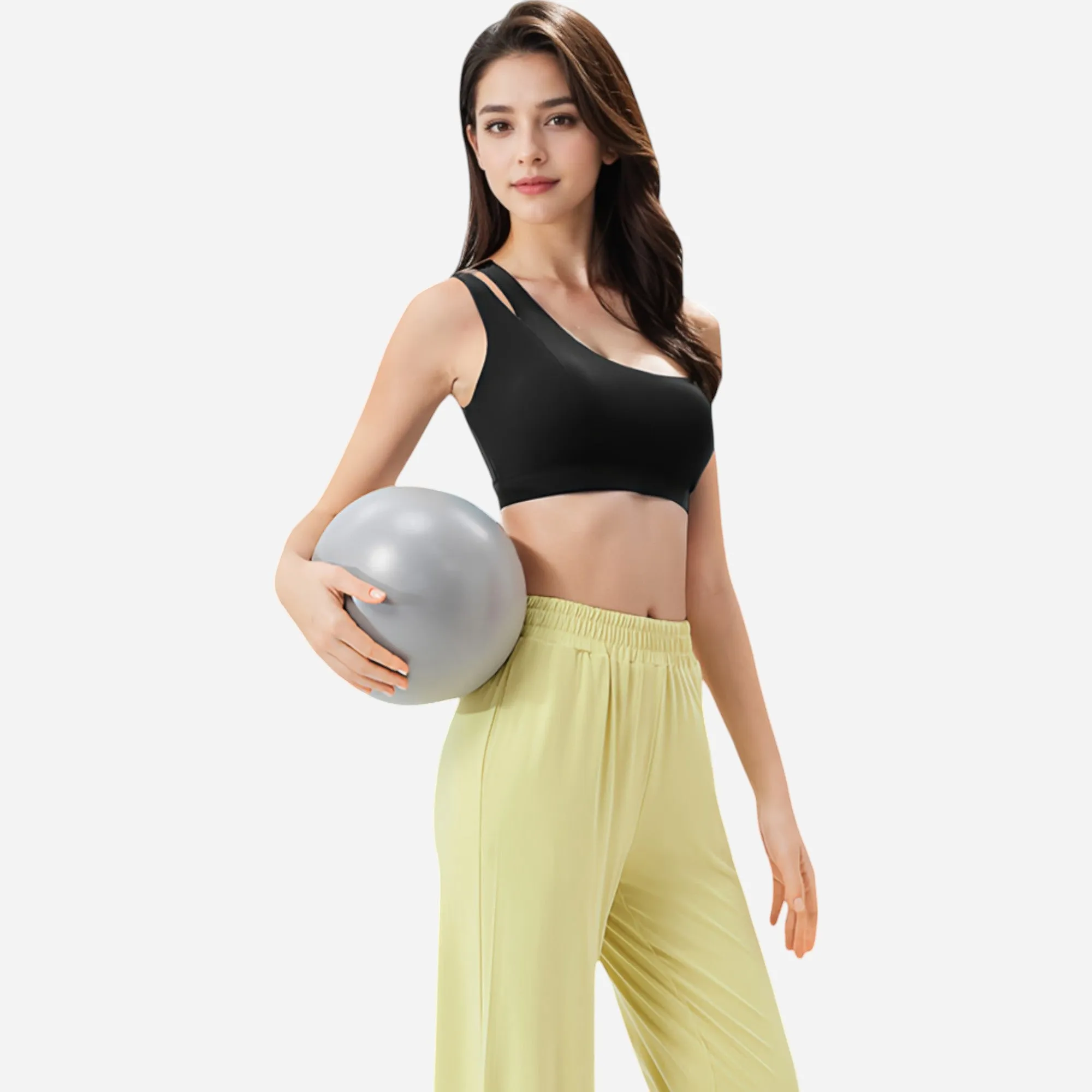 Anna-Kaci Women's One Shoulder Cut-Out Sports Bra with Asymmetrical Design sold by Anna-Kaci product image thumbnail 3