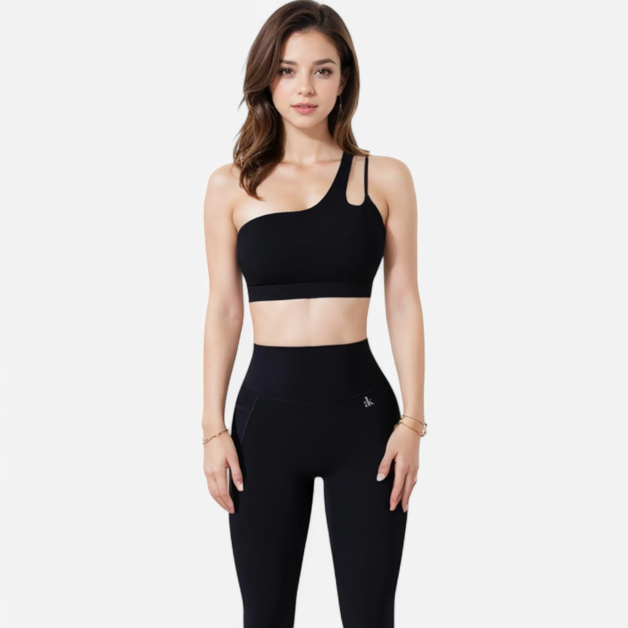 Anna-Kaci Women's One Shoulder Cutout Sports Bra sold by Anna-Kaci product image thumbnail 2