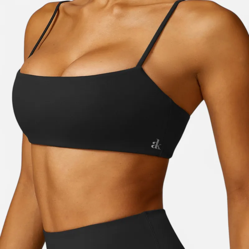 Anna-Kaci Women's Asymmetrical Neck Sports Bra with Thin Straps sold by Anna-Kaci