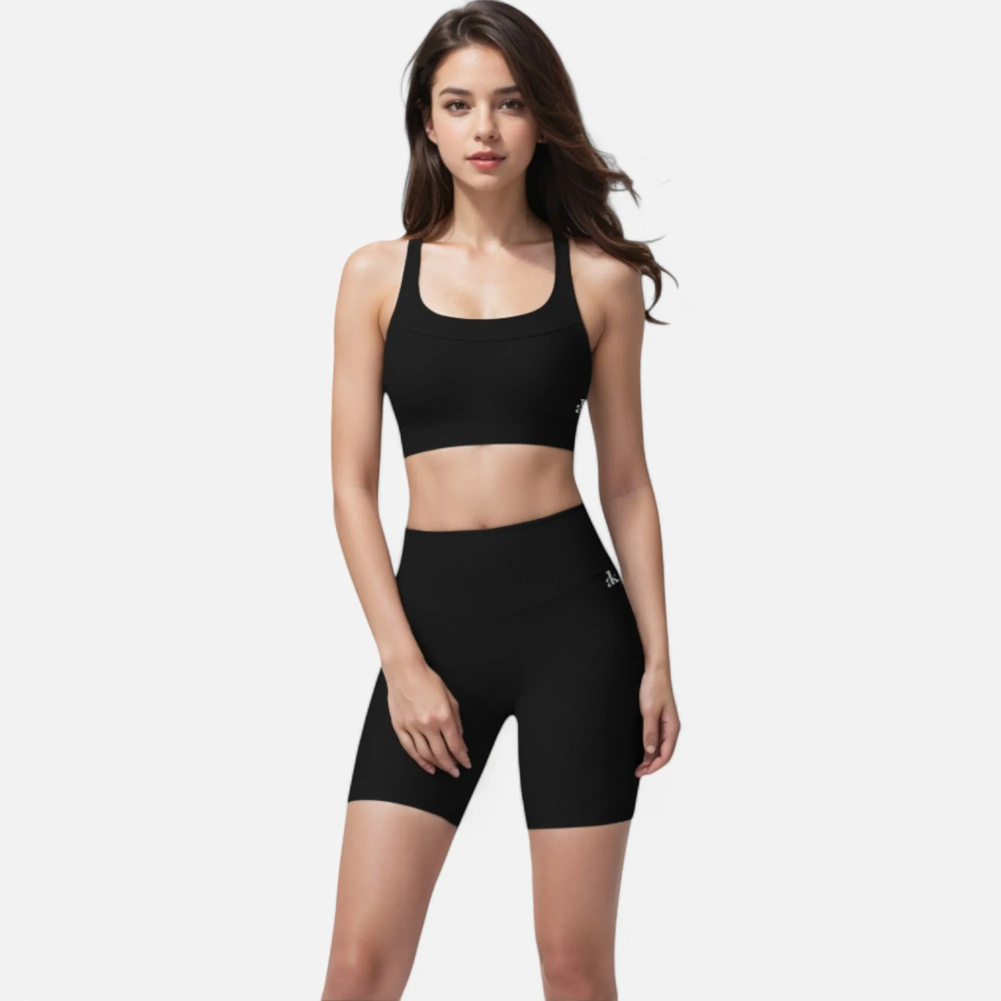 Anna-Kaci Women's Ribbed Scoop Neck Sports Bra with Wide Straps sold by Anna-Kaci product image thumbnail 4