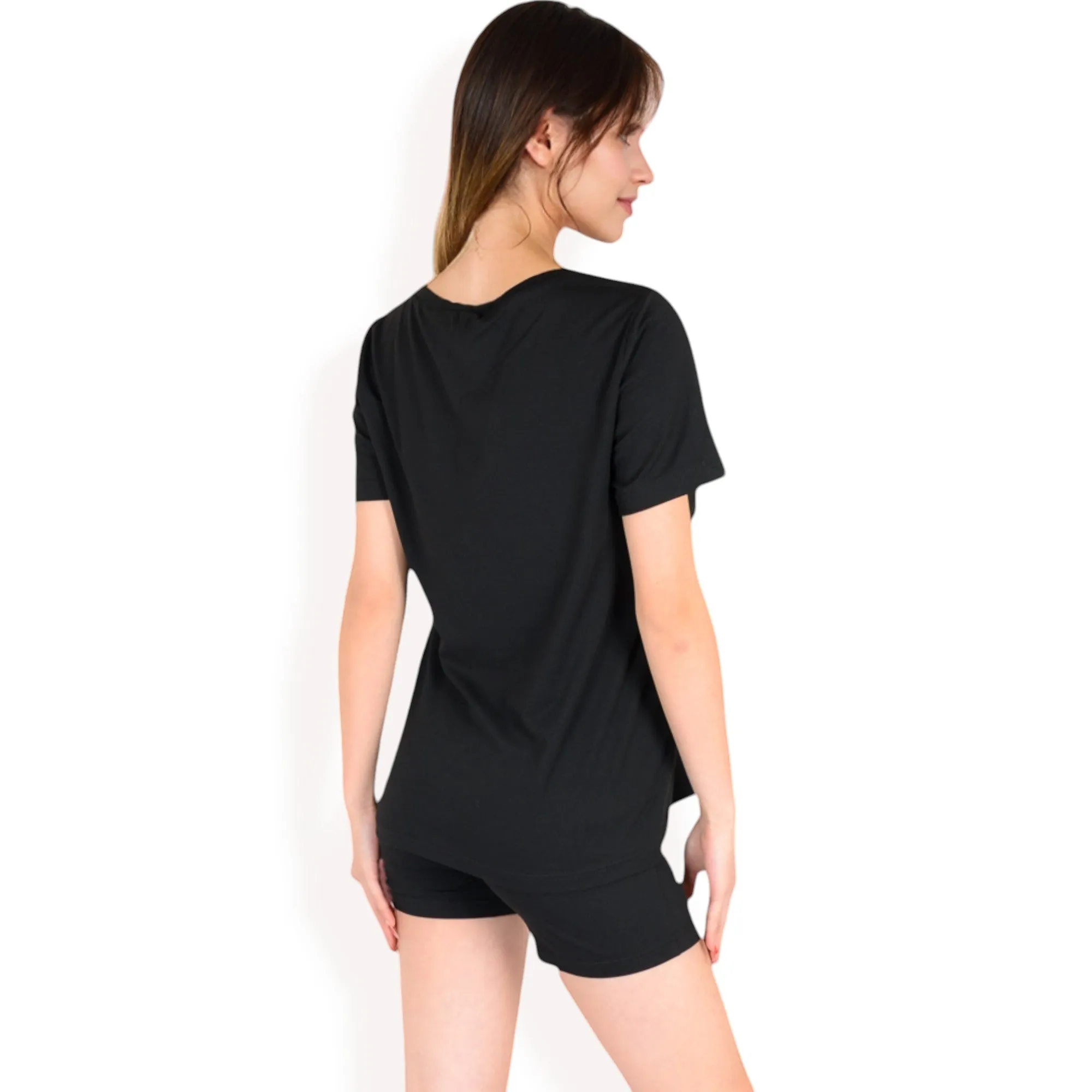 Anna-Kaci Women's V-Neck Relaxed Two-Piece Lounge Set with Shorts sold by Anna-Kaci product image thumbnail 5