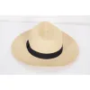Anna-Kaci Wide Brim Straw Fedora Sun Hat with Black Band Lightweight Packable Summer Panama Hat for UV Protection sold by Anna-Kaci