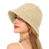Anna-Kaci Crochet Raffia Bucket Hat Lightweight Foldable Wide Brim Sun Hat for Stylish Summer Protection sold by Anna-Kaci