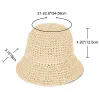 Anna-Kaci Crochet Raffia Bucket Hat Lightweight Foldable Wide Brim Sun Hat for Stylish Summer Protection sold by Anna-Kaci