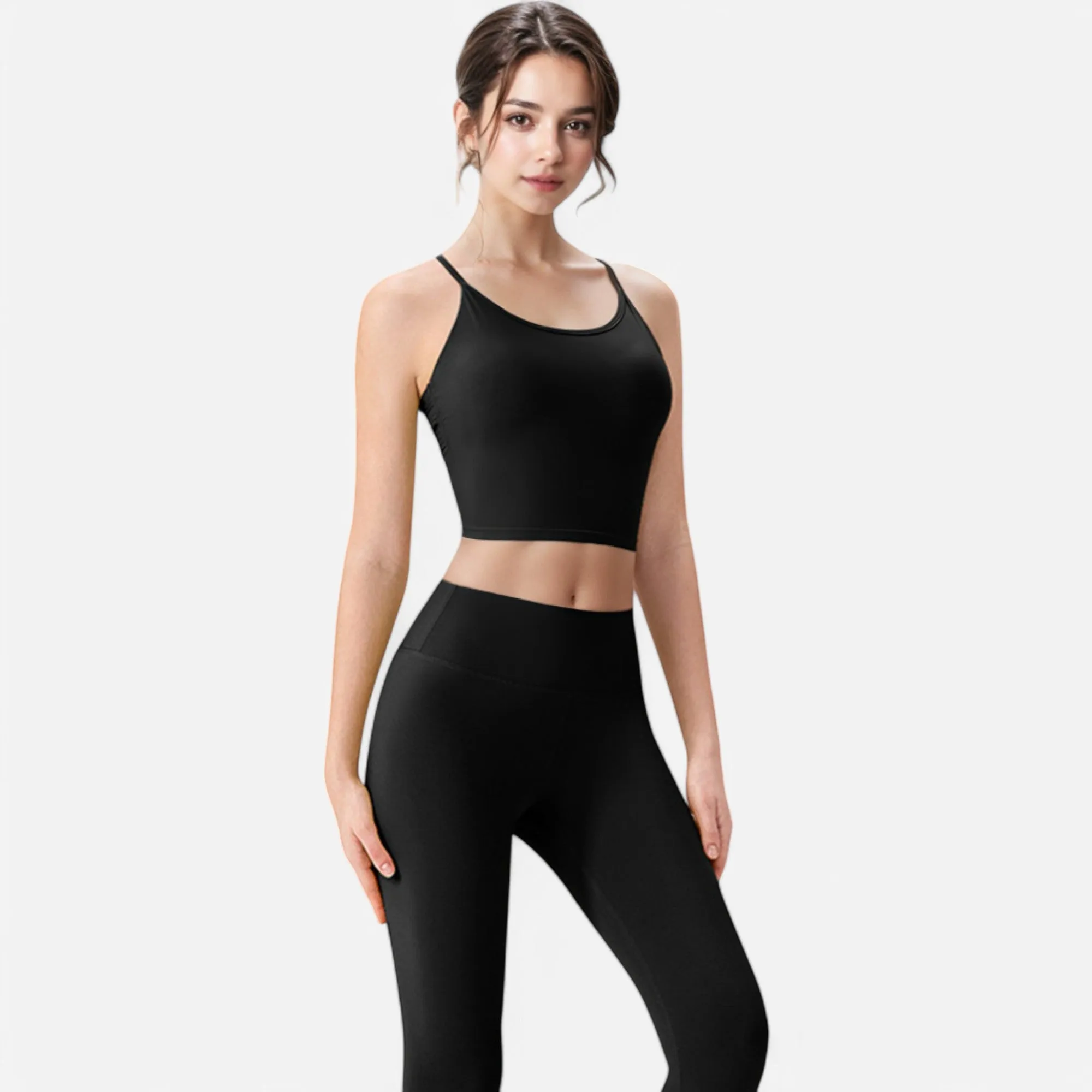 Anna-Kaci Women's Crisscross Strappy Sports Bra with Lace-Up Detail sold by Anna-Kaci product image thumbnail 3