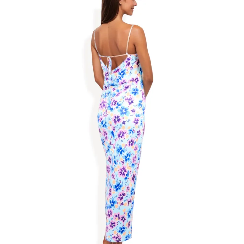 Anna-Kaci Women's Floral Print Spaghetti Strap Maxi Dress with Open Back Detail sold by Anna-Kaci