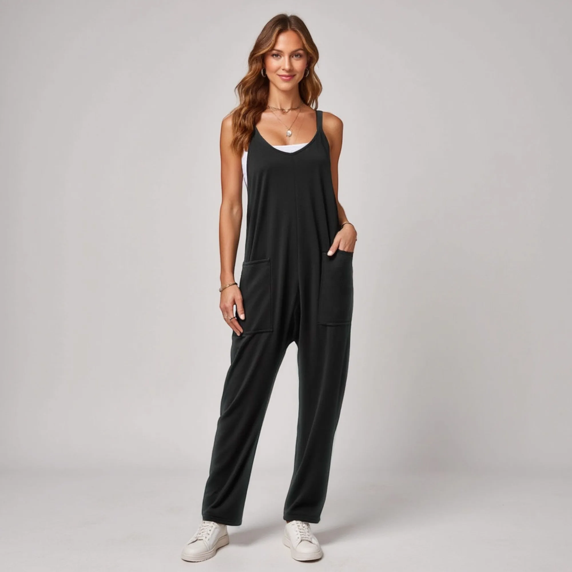 Anna-Kaci Women's Loose Fit Overalls with Adjustable Straps and Side Pockets sold by Anna-Kaci product image thumbnail 5