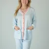 Anna-Kaci Lounge Women's Long Sleeve Button Up Pajama Set with Ruffle Trim and Front Patch Pockets sold by Anna-Kaci