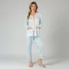 Anna-Kaci Lounge Women's Long Sleeve Button Up Pajama Set with Ruffle Trim and Front Patch Pockets sold by Anna-Kaci