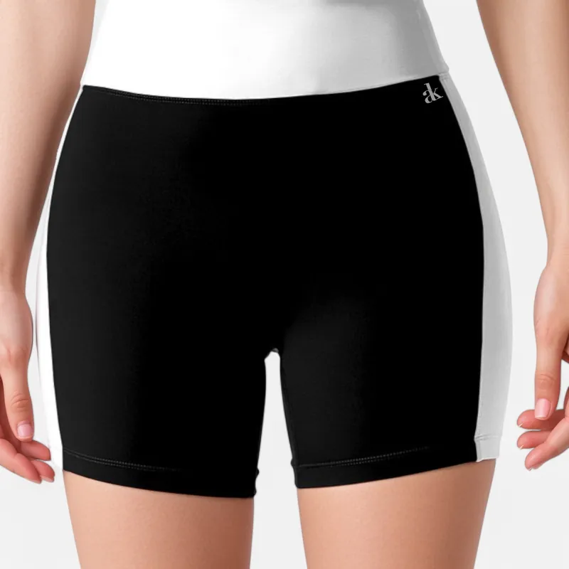 Anna-Kaci Active Women's High Waist Color Block Biker Shorts sold by Anna-Kaci
