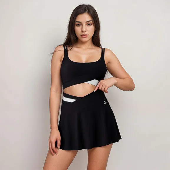 Anna-Kaci Active Women's Athletic Skort with Contrast Waistband and Flowing A-Line Design sold by Anna-Kaci product image thumbnail 2