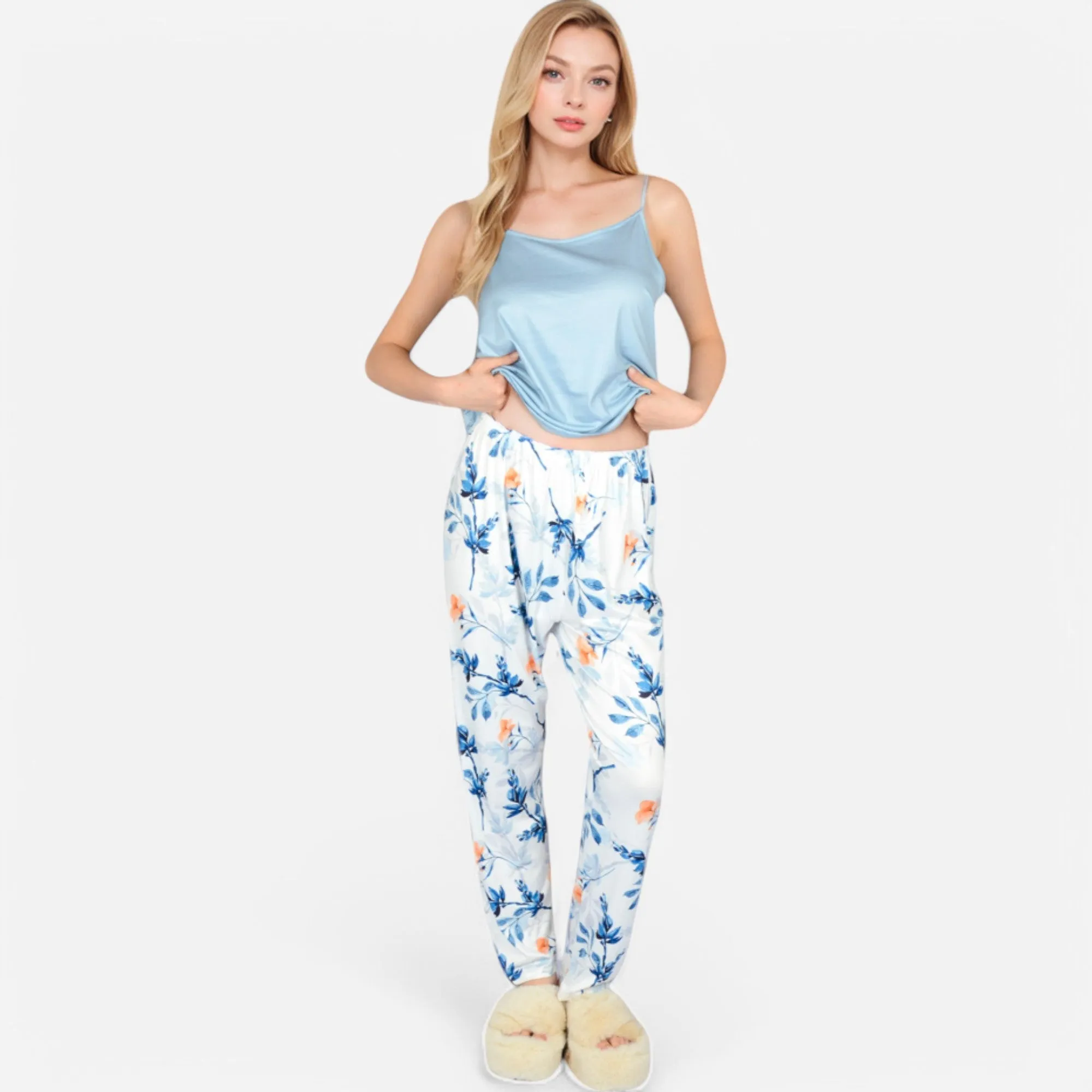 Anna-Kaci Lounge Women's Floral Print 3-Piece Pajama Set with Long Cardigan sold by Anna-Kaci product image thumbnail 4