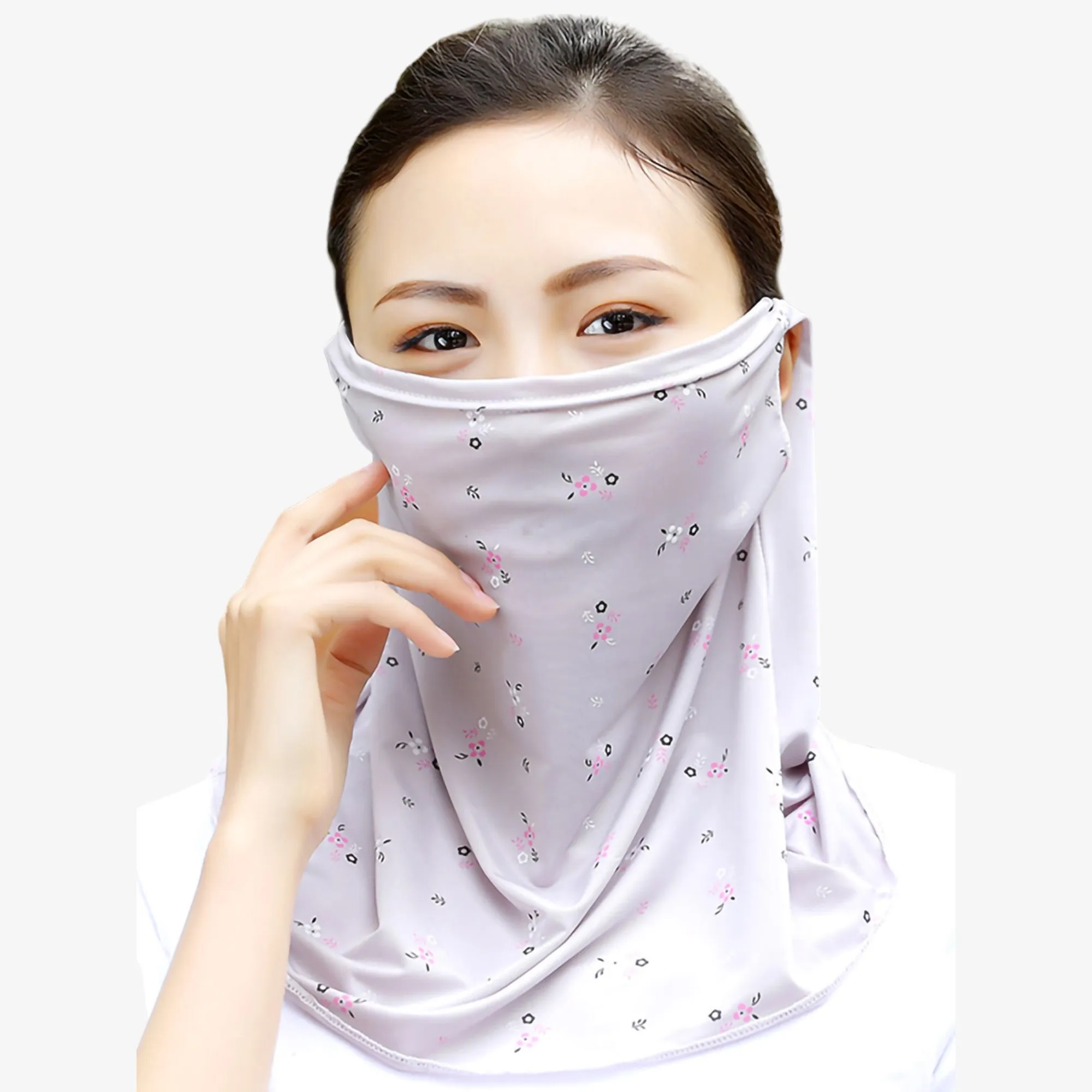 Anna-Kaci Women's Lightweight Face Cover Scarf with Floral Print sold by Anna-Kaci