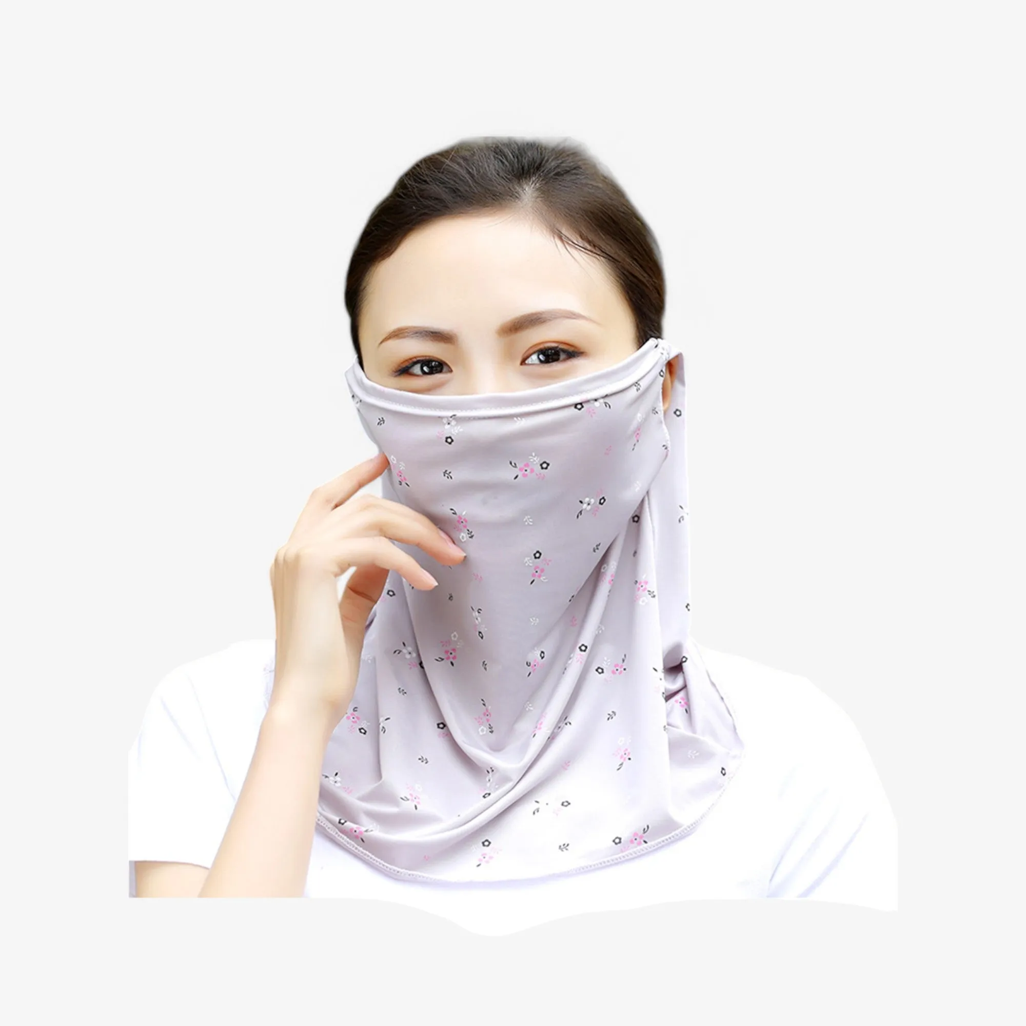 Anna-Kaci Women's Lightweight Face Cover Scarf with Floral Print sold by Anna-Kaci product image thumbnail 2