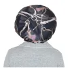 Anna-Kaci Satin Lined Print Bonnet Large Ruffled Edge Adjustable Sleep Cap for Natural Hair Protection sold by Anna-Kaci