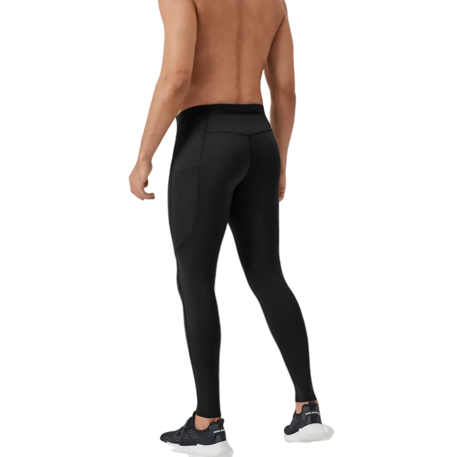 Anna-Kaci Active Men's Full-Length Compression Leggings with Side Pockets and Stretch Moisture-Wicking Fabric sold by Anna-Kaci product image thumbnail 3