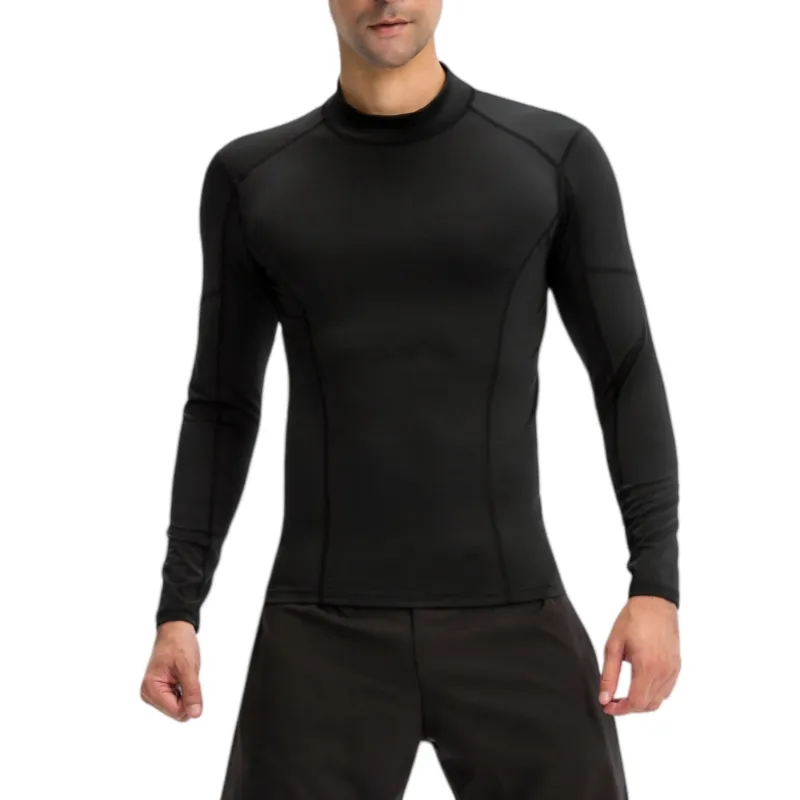 Anna-Kaci Active Men's Long Sleeve Compression Shirt with Contrast Stitching and Athletic Fit sold by Anna-Kaci